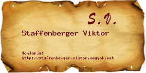 Staffenberger Viktor névjegykártya