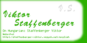viktor staffenberger business card